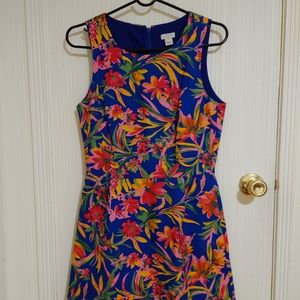 JCrew sleeveless dress, size 2, floral print
